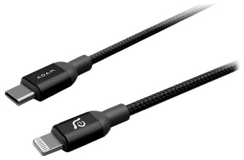 Кабель USB-C -б Lightning ADAM elements PeAk II C120B 1,2 м, черный