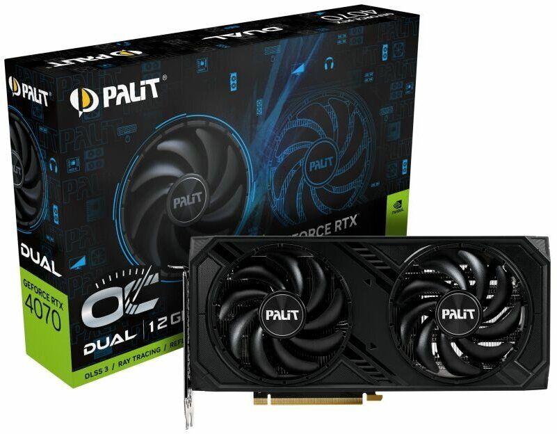 Видеокарта Palit GeForce RTX 4070 DUAL OC 12 Гб