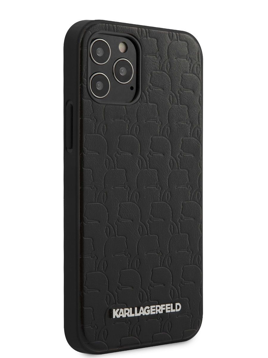 Чехол Lagerfeld для iPhone 12 Pro Max (6.7) PU Kameo embossed Metal logo  Hard Black - купить в 05.RU Махачкала, цены, отзывы