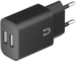 Сетевое ЗУ Uzay 12Вт USB-A+USB-A черный