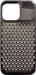 Крышка Apple iPhone 15 Pro Max Aluminum Alloy Cooling Aromatherapy черная (Тёрка)