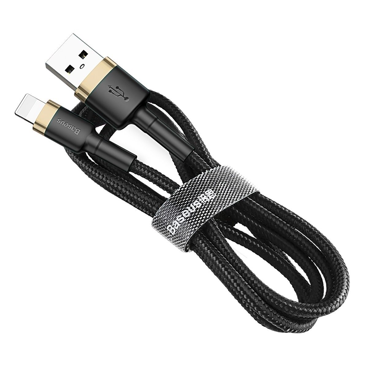 Кабель USB -  lightning Baseus cafule Cable 1 м, черный