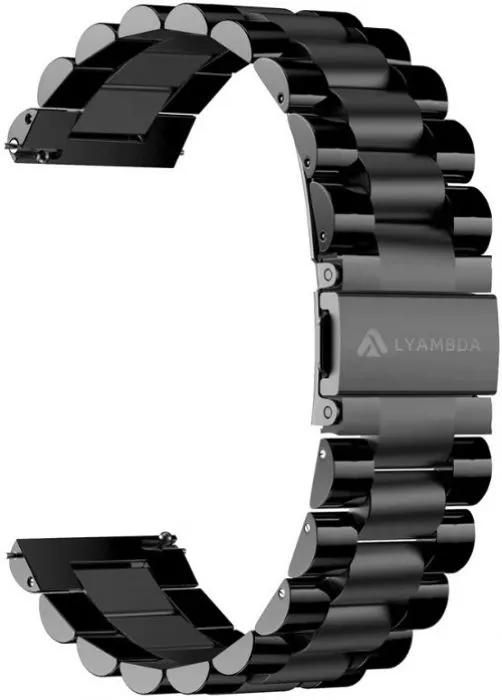 Универсальный ремешок из нержавеющей стали для часов 22 mm LYAMBDA KEID DSG-05-22-BL Black