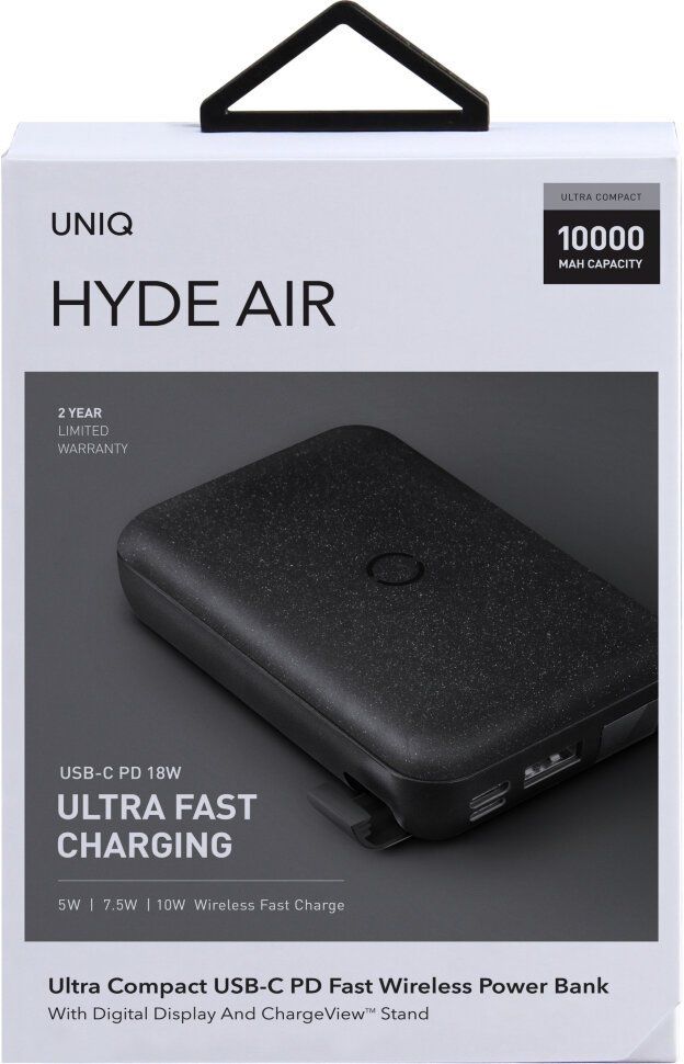 Портативное ЗУ Uniq HYDEAIR 10 000 mAh серый