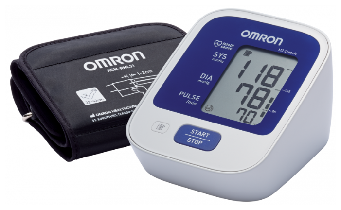 Тонометр OMRON M2 Classic (HEM-7122-ALRU) (универсальная манжета) + адаптер питания