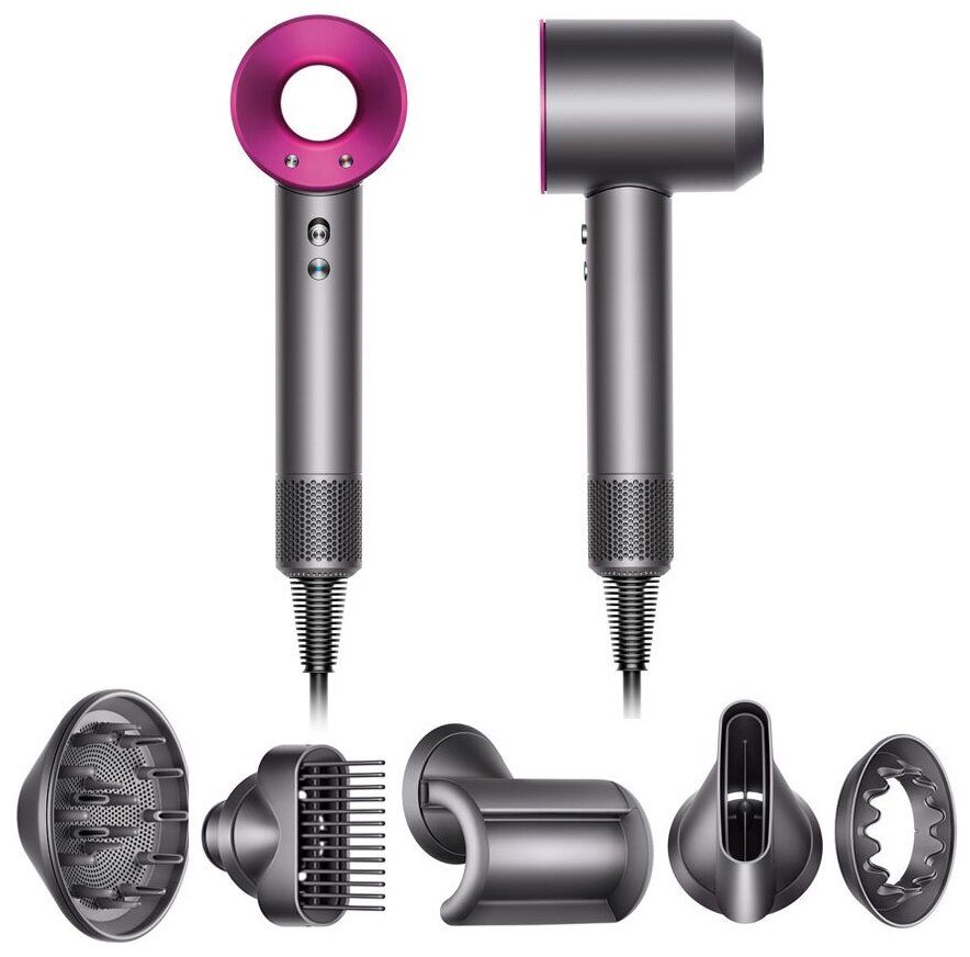 Фен Dyson Supersonic HD07 никель/фуксия