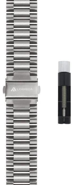 Универсальный ремешок из нержавеющей стали для часов 22 mm LYAMBDA KEID DSG-05-22-SL Silver