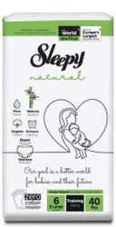 Подгузники-трусики Double Jumbo Xlarge 40шт 6 (15-25кг) Sleepy Natural