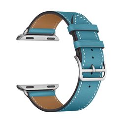 Кожаный ремешок для Apple Watch 38/40 mm LYAMBDA MINTAKA LWA-02-40-LBL Ligth blue 