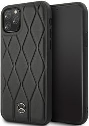 Чехол Mercedes для iPhone 11 Pro Max Wave Quilted Hard Leather Black