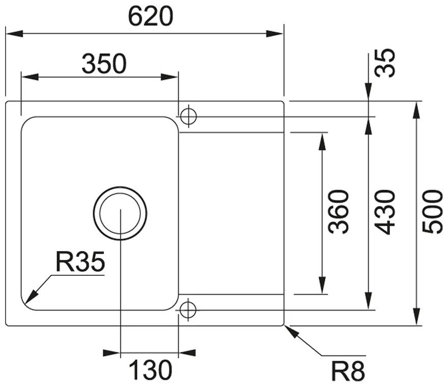 Мойка Franke OID 611-62 искусственный гранит