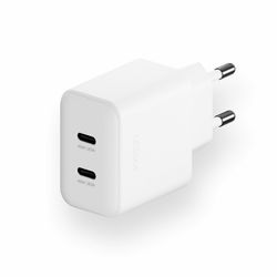 uBear Сетевое зарядное устройство Motion 45W (2 ports USB-C) Wall charger, цвет: белый