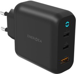 СЗУ EnergEA Ampcharge Gan65, 2 USB-C PD65W+18W +USB-A PPS/QC3.0 total 65W Black