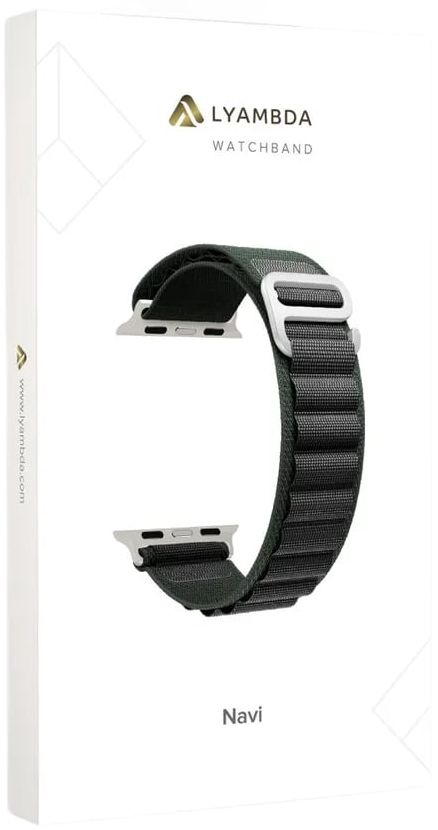 Петлевой нейлоновый ремешок для Apple Watch 38/40/41 mm LYAMBDA NAVI DSN-24-40-GB Green/Black