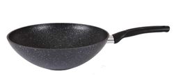 Сковорода Кукмара wok (классическая) 280/95мм с ручкой, АП (темный мрамор)