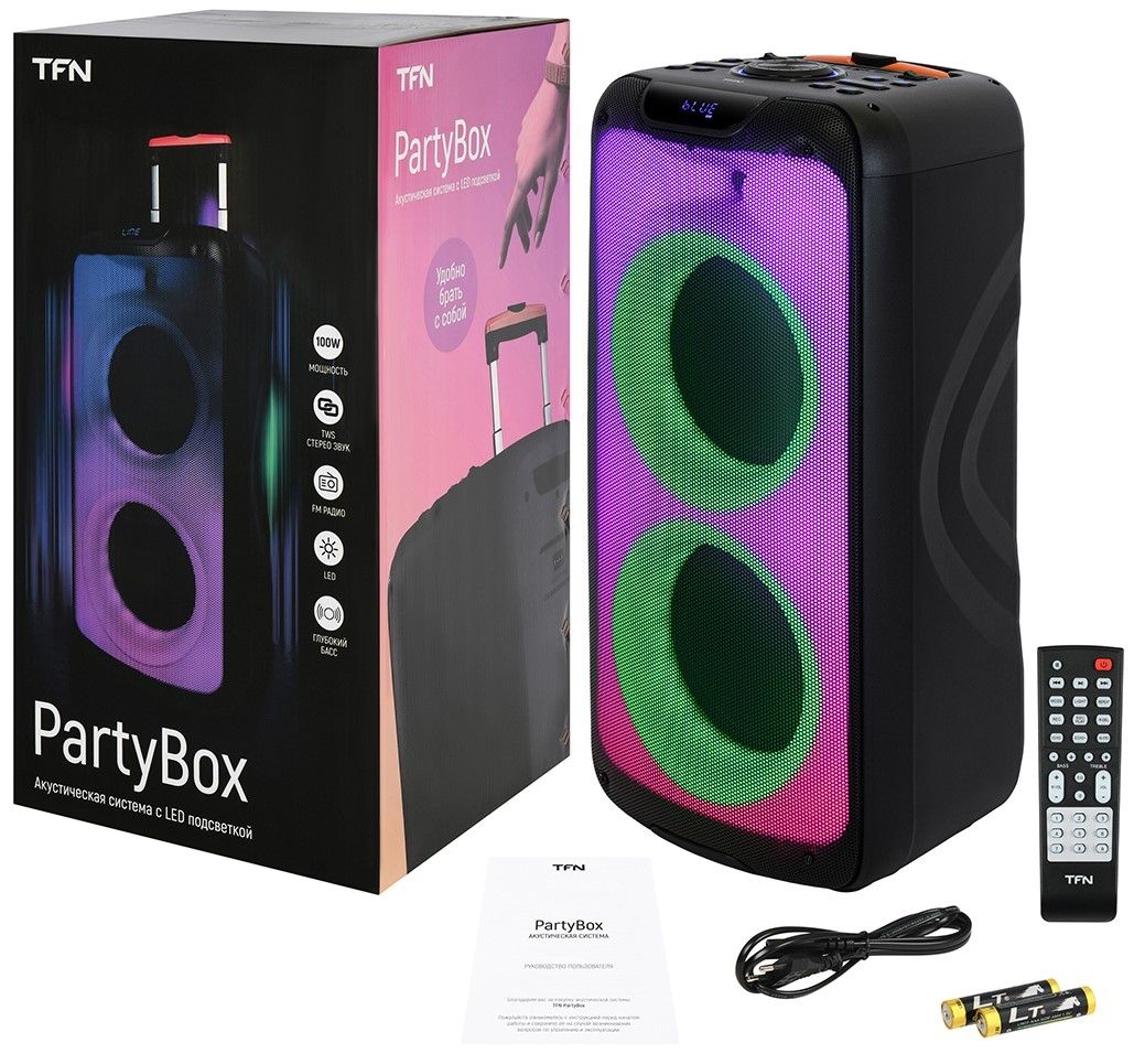 Портативная аудиосистема TFN PartyBox черный