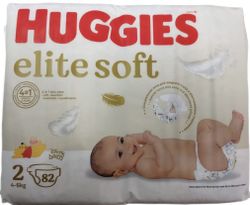 Подгузники Elite Soft 2 (4-6 кг) 82 шт Huggies