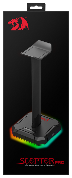 Подставка для наушников Redragon Scepter Pro  (USB хаб, подсветка) 
