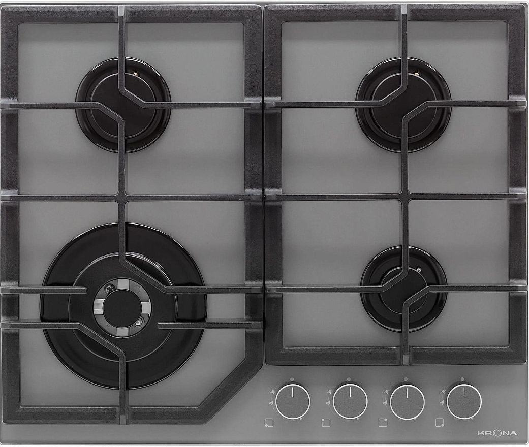 Газовая варочная панель KRONA MYSTERIUM gh 60 GR/ KRGH41 серый