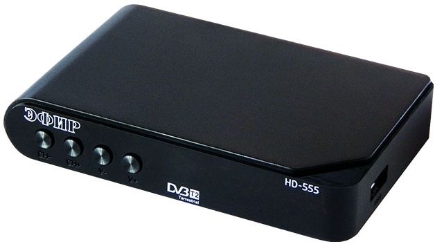 Ресивер DVB-T2 Сигнал Эфир HD-555 черный