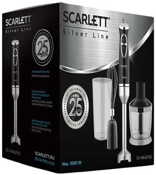 Блендер погружной Scarlett SC-HB42F90 черный