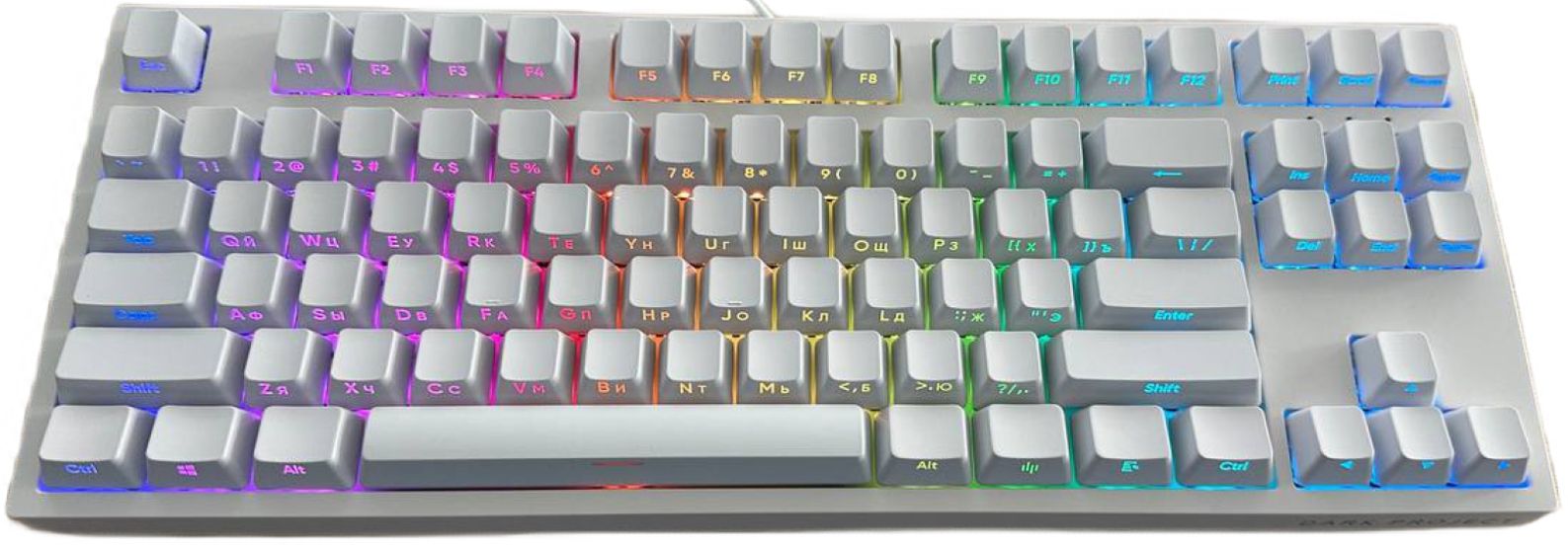 Клавиатура проводная Dark Project KD87A Gateron Optical Brown белый