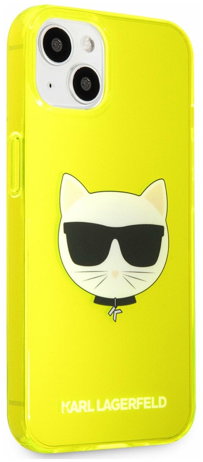 Чехол Lagerfeld для iPhone 13 mini TPU FLUO Choupette Hard Transp Yellow -  купить в 05.RU Махачкала, цены, отзывы