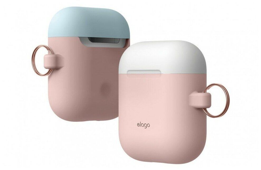 Чехол Elago для AirPods голубой/розовый/белый