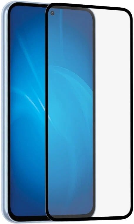 Закаленное стекло с цветной рамкой (fullscreen+fullglue) для Samsung Galaxy A54 (5G)/S23 FE DF sColor-135 (black)