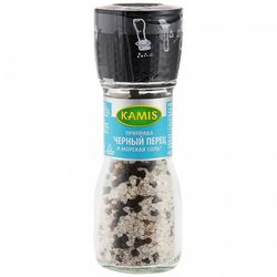 Морская соль с черным перцем, мельница, 78гр Kamis