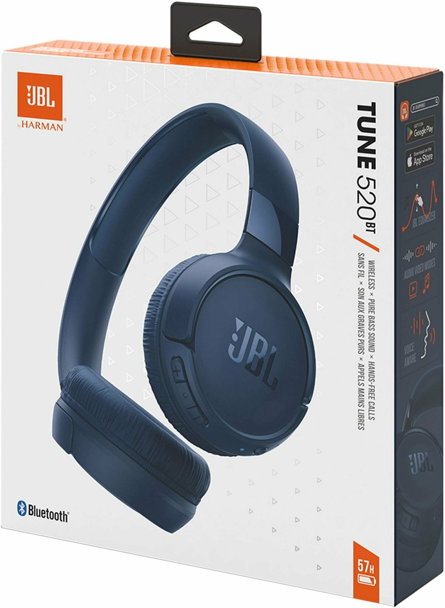 Беспроводные наушники JBL Tune 520BT синий