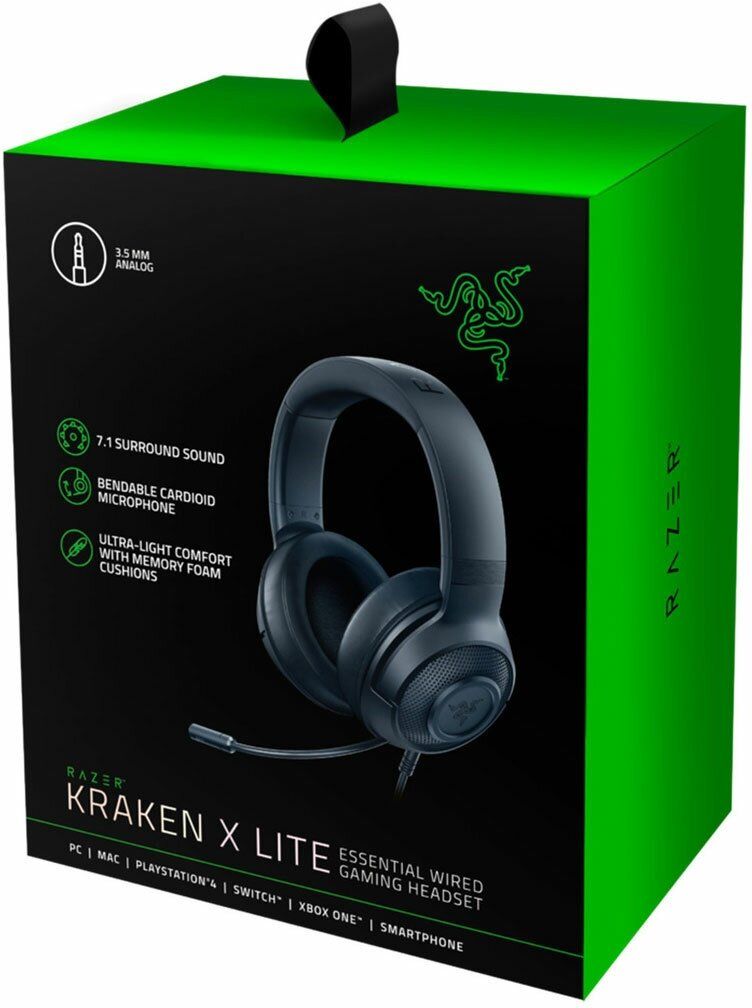 Проводная гарнитура Razer Kraken X Lite черный