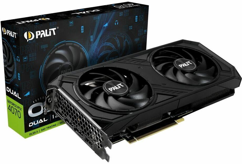 Видеокарта Palit GeForce RTX 4070 DUAL OC 12 Гб