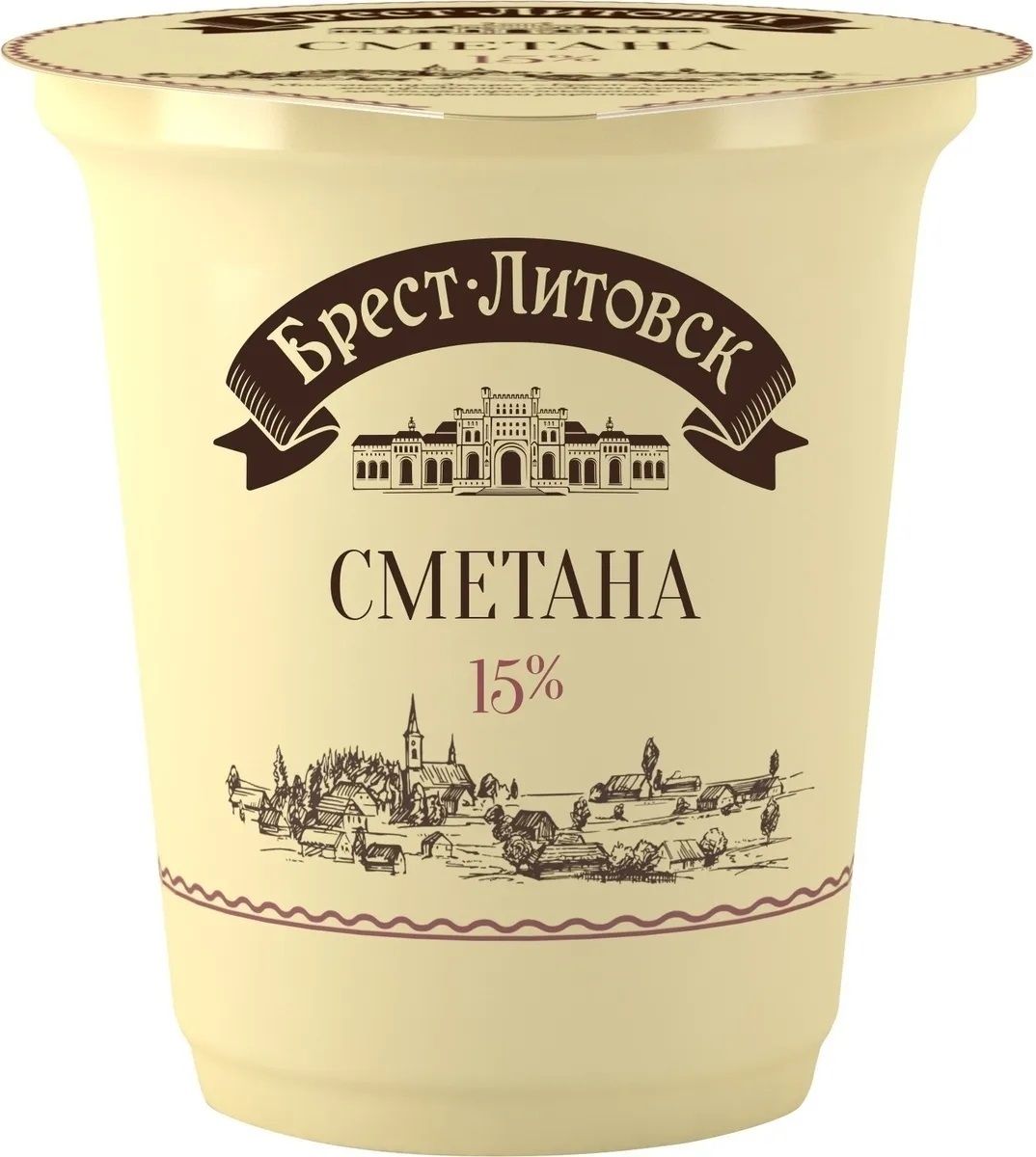 Сметана 15% 300гр Брест-Литовск