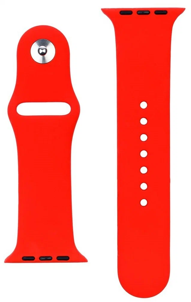 Ремешок силиконовый «vlp» Silicone Band для Apple Watch 42/44 мм, красный