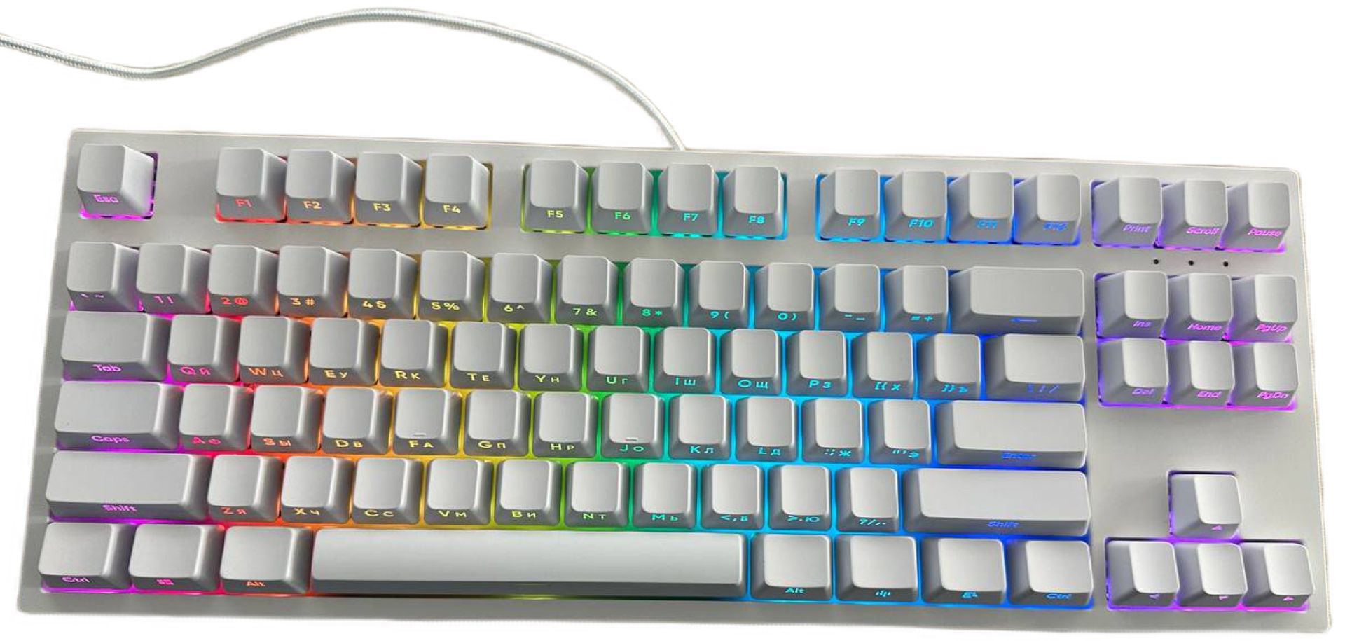 Клавиатура проводная Dark Project KD87A Gateron Optical Brown белый
