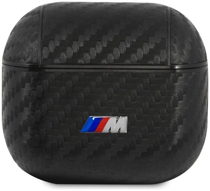 Чехол BMW для Airpods 3 M-collection PU carbon effect with metal logo Black