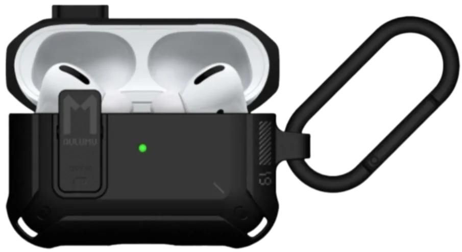 Чехол Aulumu для AirPods Pro 1/2 черный