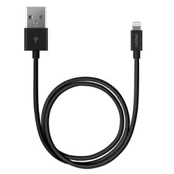 Кабель USB - Lightning Deppa 2 м, черный