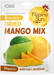 Сушеное манго микс зелёное и жёлтое 100гр Filipino Sun