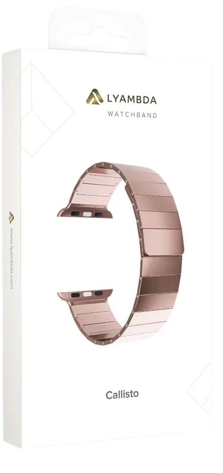Ремешок из нержавеющей стали для Apple Watch 42/44/45/49 mm LYAMBDA CALLISTO DSG-37-44-PK Pink