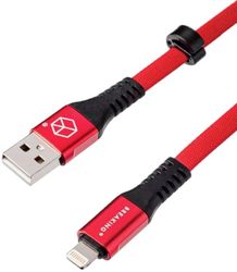 Кабель USB - Lightning Breaking Nylon 1 м, красный