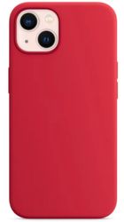 Чехол накладка Borasco Microfiber Case для Apple iPhone 13 красный