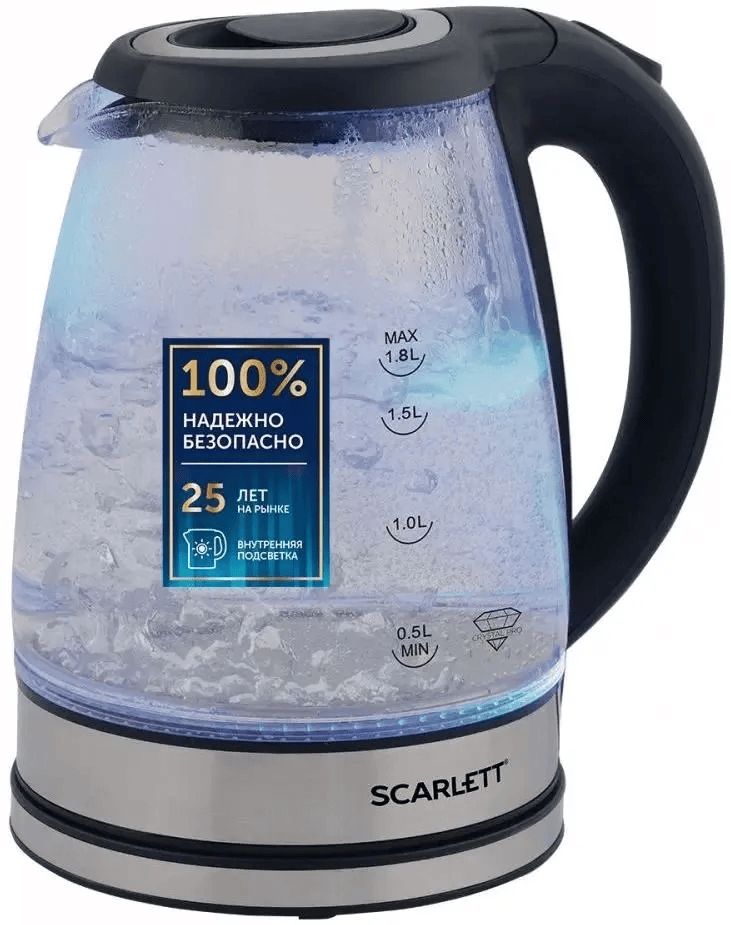 Чайник электрический Scarlett SC-EK27G88 черный