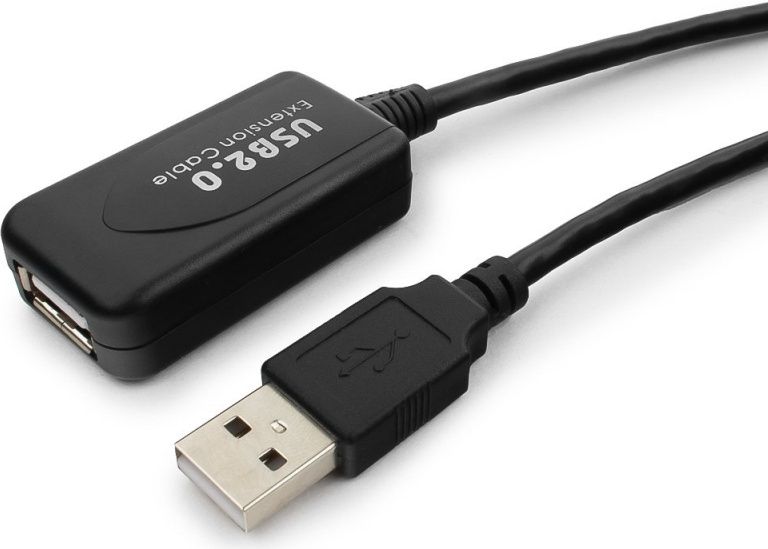 Кабель удлинительный Cablexpert UAE016-BLACK USB 2.0 A «m» - USB 2.0 A «f»