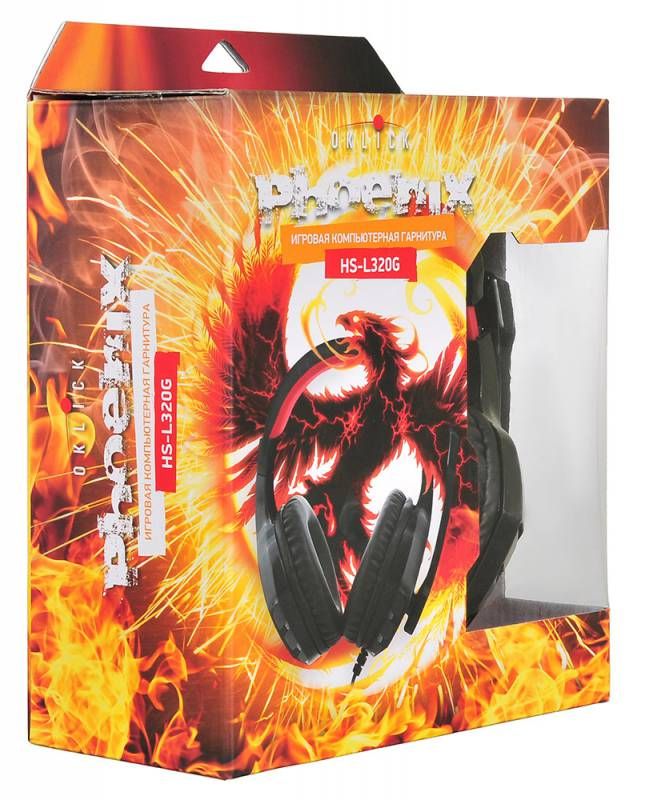 Проводная гарнитура Oklick HS-L320G Phoenix черный