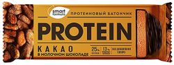 Батончик протеиновый какао в молочном шоколаде 40гр Smart Formula