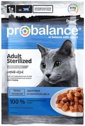 Влажный корм для стерилизованных кошек и кастрированных котов 85гр ProBalance Sterilized