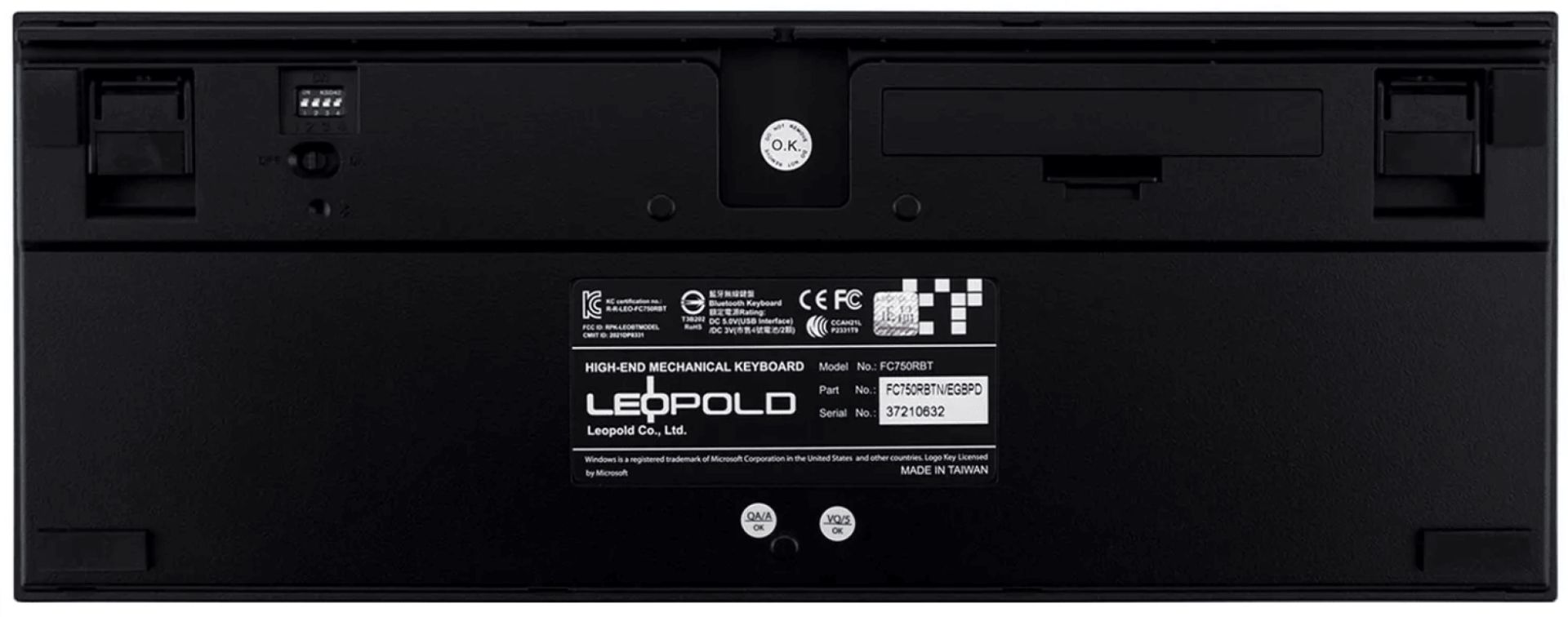 Клавиатура проводная Leopold FC750R BT Gray Cherry MX Blue серый