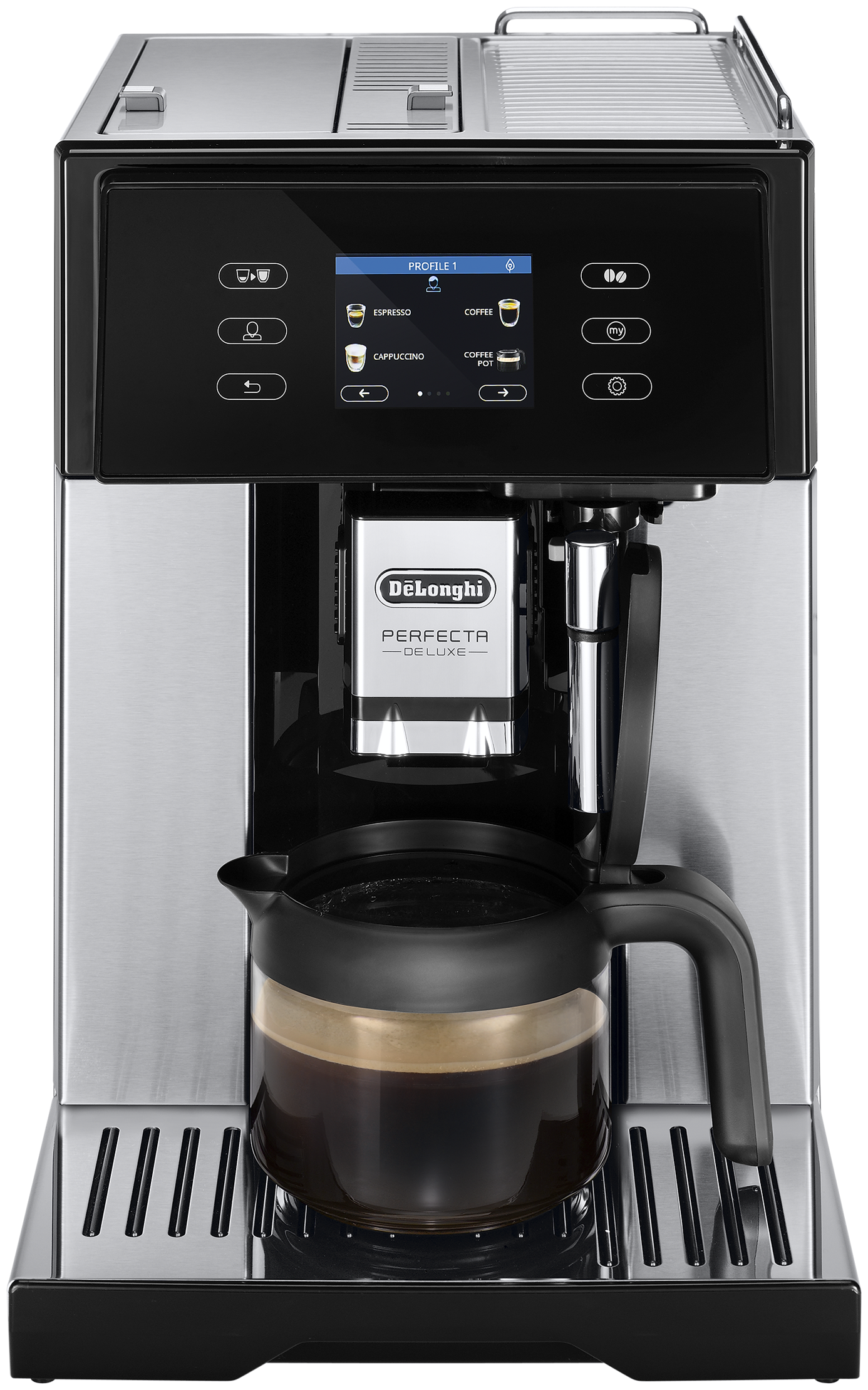 Кофемашина Delonghi ESAM 460.80.MB серебристый
